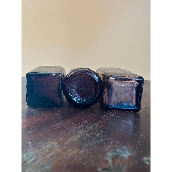 3 Purple Vintage Miniature Elixir and Medicine Bottles - Picture 4 of 13